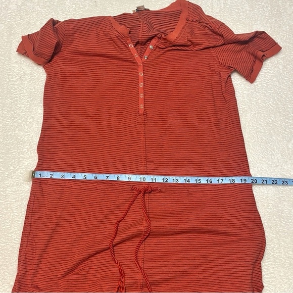 Sundance Orange Jersey Knit Easy Wear Button Front Casual Dress Women's Medium - Picture 6 of 15